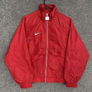 Vintage Nike Team Windbreaker Jacket Mens XS Red Full Zip‎ Bomber Hong Kong